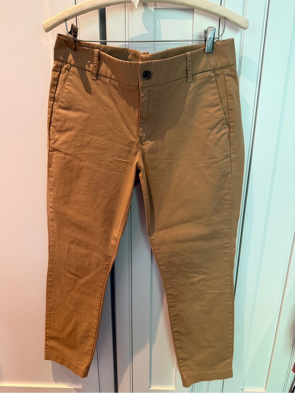 JCrew women’s Frankie Ankle Tan Stretch Chino Pants